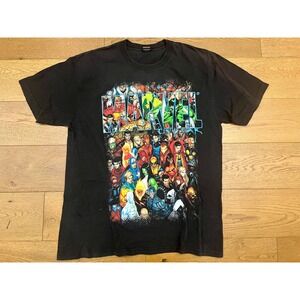 Vintage Marvel Civil War Character Collage Shirt XL Mad Engine All Over Print